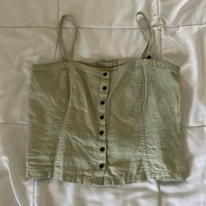 Everlane Linen Picnic Top Adjustable Straps Size 4